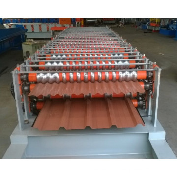 Double Layer Wall and Roof Panel Roll Forming Machine with Auto Stacker